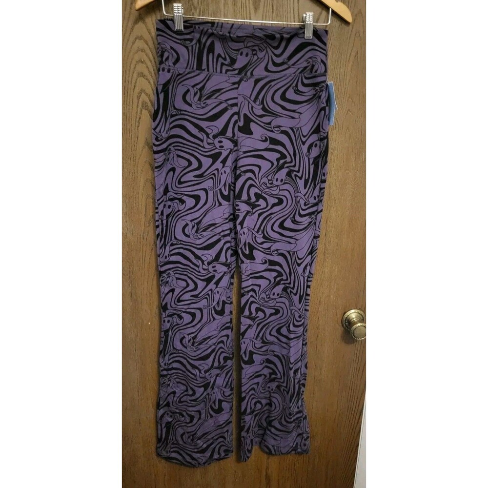 The Nightmare Before Christmas Juniors Purple/Black Lounge Pants Size Medium
